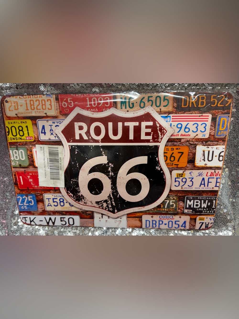 Route 66 Retro Metal Wall Sign, NWT